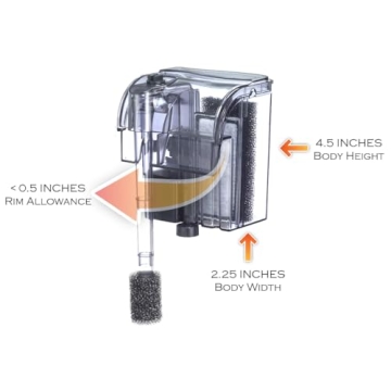 Finnex PF-7 Nano Aquarium Filter for Aquariums Up to 7.5 Gallons
