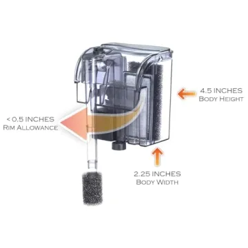 Finnex PF-7 Nano Aquarium Filter for Aquariums Up to 7.5 Gallons