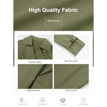 Tankaneo Womens Long Trench Coat Oversized Double Breasted Windproof Classic Lapel Casual Fall Overcoat