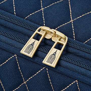 LONDON FOG Queensbury With Lightweight, Expandable, Telescoping Handles, Navy, 4 Piece