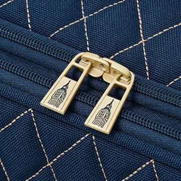 LONDON FOG Queensbury With Lightweight, Expandable, Telescoping Handles, Navy, 4 Piece