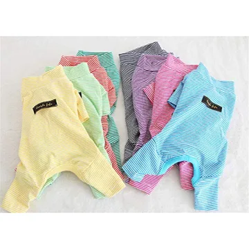 Hdwk&Hped Cozy Striped Dog Pajamas for Small Pets