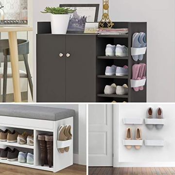 Yocice Wall Mounted Shoes Rack 4Pack for Space Saving