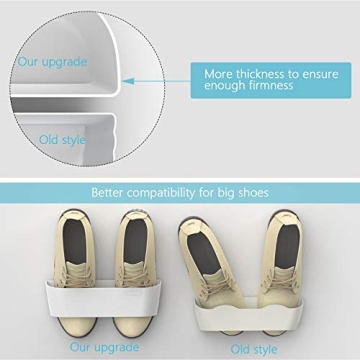 Yocice Wall Mounted Shoes Rack 4Pack for Space Saving