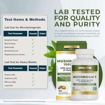 Nature's Lab Mushroom 7 Organic Blend for Immunity and Energy