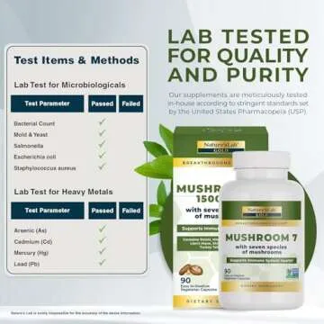 Nature's Lab Mushroom 7 Organic Blend for Immunity and Energy
