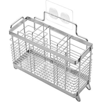 KESOL Utensil Holder with 3 Compartments, Rust-resistant