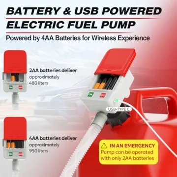 Keimi Fuel Transfer Pump with Auto-Stop and Long Hose