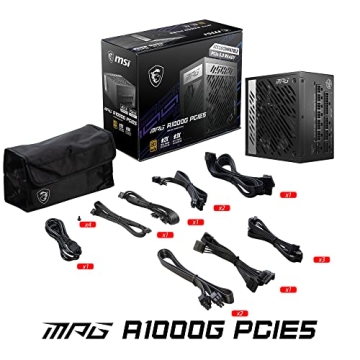 MSI MPG A1000G 1000W PCIe 5 Gaming Power Supply