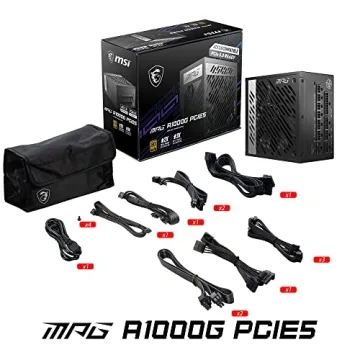 MSI MPG A1000G 1000W PCIe 5 Gaming Power Supply