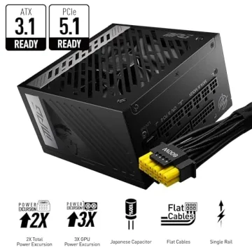 MSI MPG A1000G 1000W PCIe 5 Gaming Power Supply