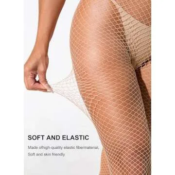 VOAKOW Fishnet Nude Stockings for Stylish Women