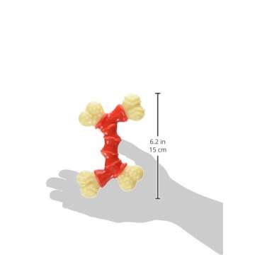 Nylabone Double Bone Power Chew Toy for Dogs, Dog Toys for Aggressive Chewers, Bacon Flavor, Medium - Up to 35 lbs, 1 Count
