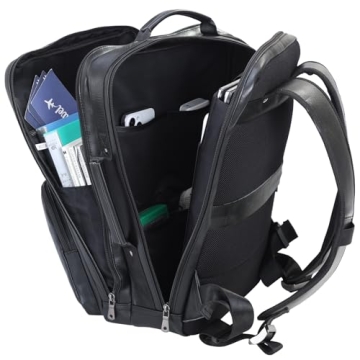TIDING 17.3" Leather Laptop Backpack for Men, Stylish & Durable