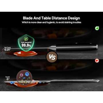 Piklohas Steak Knives Set of 8 with Drawer Organizer Built-in Sharpener, 4.6 Inch Non Serrated Dinner Knife, Forged German Steel Damascus Pattern Straight Edge Meat Knife with Full Tang Handle, Black