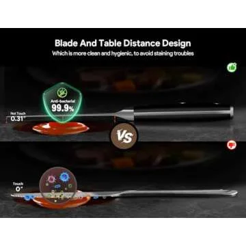 Piklohas Steak Knives Set of 8 with Drawer Organizer Built-in Sharpener, 4.6 Inch Non Serrated Dinner Knife, Forged German Steel Damascus Pattern Straight Edge Meat Knife with Full Tang Handle, Black