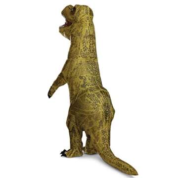 Disguise Adult Jurassic World T-Rex Inflatable Costume,Golden Brown