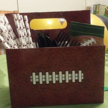 Football Utensil Caddy - 3 Pockets for Tailgating & Parties