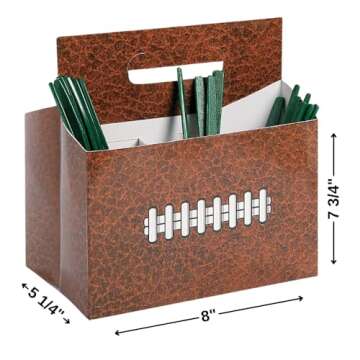Football Utensil Caddy for Game Day Parties - 3 Pockets