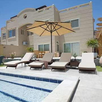 Pamapic Patio Chaise Lounge Set 6 Pieces，Patio Lounge Chair with Adjustable Backrest and Removable...