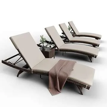 Pamapic 6-Piece Patio Lounge Set with Cushions