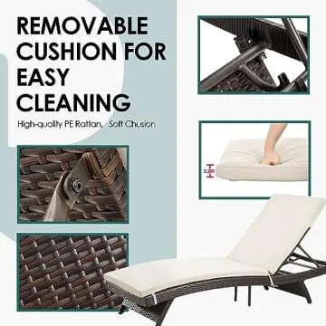 Pamapic 6-Piece Patio Lounge Set with Cushions