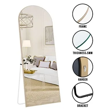 NeuType Arched Full Length Mirror - Elegant & Safe Design