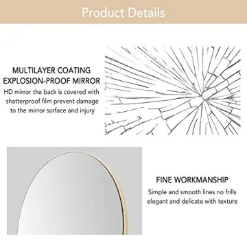 NeuType Arched Full Length Mirror - Elegant & Safe Design