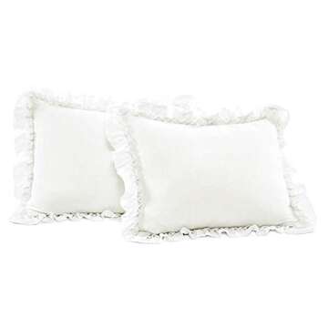 Lush Decor - Comforter Set, Luxurious Bedding with Matching Shams, Ruffle Lace Design, Shabby Chic R...