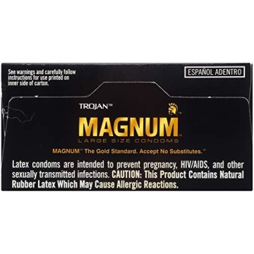 Trojan Magnum Large Size Lubricated Condoms - 12 Count