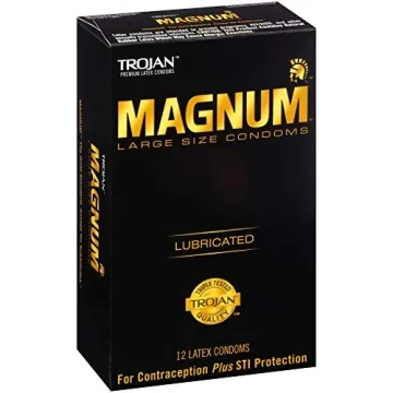 Trojan Magnum Large Size Lubricated Condoms - 12 Count