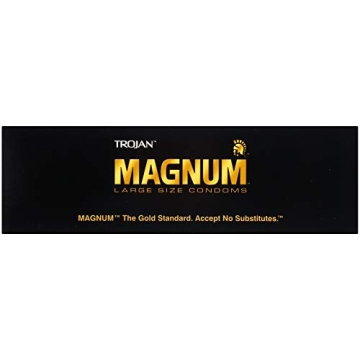 Trojan Magnum Large Size Lubricated Condoms - 12 Count