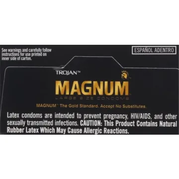 Trojan Magnum Large Size Lubricated Condoms - 12 Count