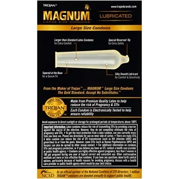 Trojan Magnum Large Size Lubricated Condoms - 12 Count