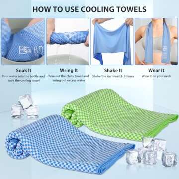 BOGI Cooling Towel, Cooling Towels for Neck and Face-40"x12"-Ice Towel for Instant Cooling, Soft Breathable Chilly Towel, Stay Cool for Yoga, Sport, Gym, Workout, Camping & More Activities (Blue)