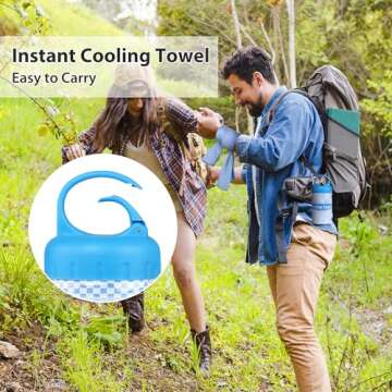 BOGI Cooling Towel, Cooling Towels for Neck and Face-40"x12"-Ice Towel for Instant Cooling, Soft Breathable Chilly Towel, Stay Cool for Yoga, Sport, Gym, Workout, Camping & More Activities (Blue)