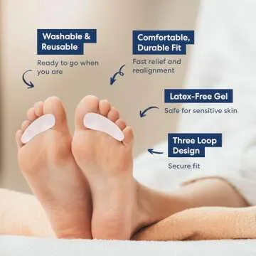 Hammer Toe Relief Gels for Painful Toes - 2 Pairs