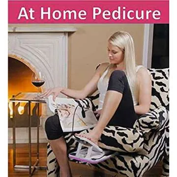 Stedi Pedi - Professional Home Pedicure Kit - Includes Task Light - Paint Nails with Ease Using Pedi Assistant Tool - DIY for Women of All Ages (Pink)