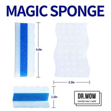 (25 Count) Dr.WOW Extra Durable Magic Cleaning Sponges, Premium Eraser Sponges for Multi-Purposes,Extra Thick Eraser Sponge in Bulk,Kitchen,Bathroom,Toilet,Floor