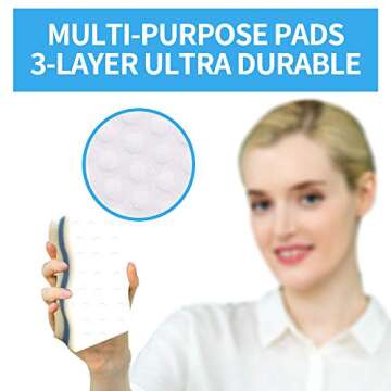 (25 Count) Dr.WOW Extra Durable Magic Cleaning Sponges, Premium Eraser Sponges for Multi-Purposes,Extra Thick Eraser Sponge in Bulk,Kitchen,Bathroom,Toilet,Floor