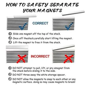 LOVIMAG Powerful Neodymium Bar Magnets, Rare-Earth Metal Neodymium Magnet - 60 x 10 x 3 mm, Pack of 12