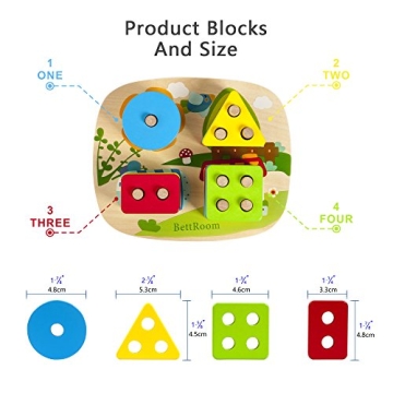 BettRoom Educational Stacking Blocks for Toddlers
