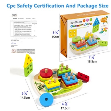 BettRoom Educational Stacking Blocks for Toddlers