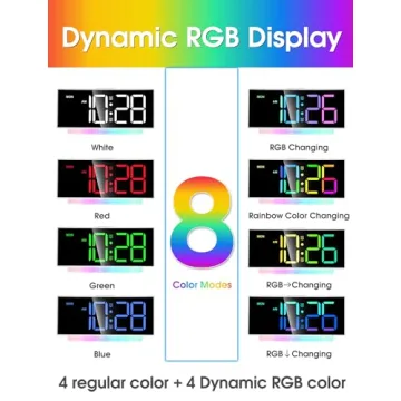 Colorful LED Alarm Clock for Kids & Teens