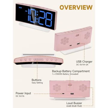 Colorful LED Alarm Clock for Kids & Teens