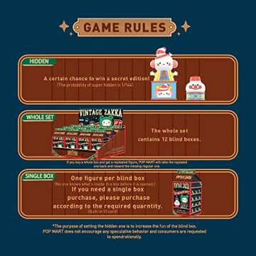 POP MART BOBO & Coco Vintage Zakka Series, BOBO & Coco Blind Box Figures, Random Design Action Figures Collectible Toys Home Decorations, Holiday Birthday Gifts for Boys and Girls, Single Box