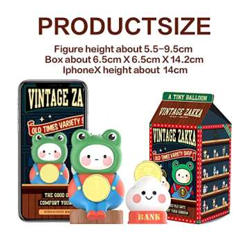 POP MART BOBO & Coco Vintage Zakka Series, BOBO & Coco Blind Box Figures, Random Design Action Figures Collectible Toys Home Decorations, Holiday Birthday Gifts for Boys and Girls, Single Box