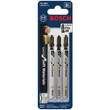 BOSCH T113A3 3-Pack 4 In. Knife Edge T-Shank Jig Saw Blades
