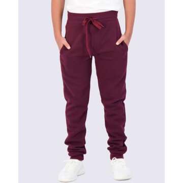 3 Pack: Boys Girls Youth Teen Active Athletic Basic Soft Kids Sports Fleece Jogger Soccer Track Gym ...