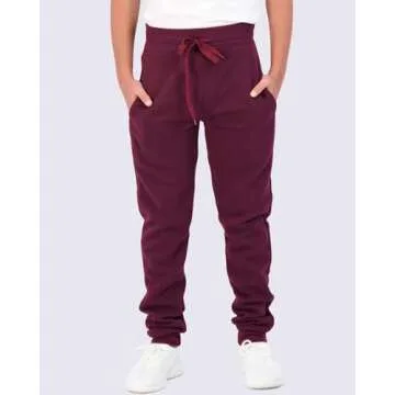 3 Pack: Boys Girls Youth Teen Active Athletic Basic Soft Kids Sports Fleece Jogger Soccer Track Gym ...